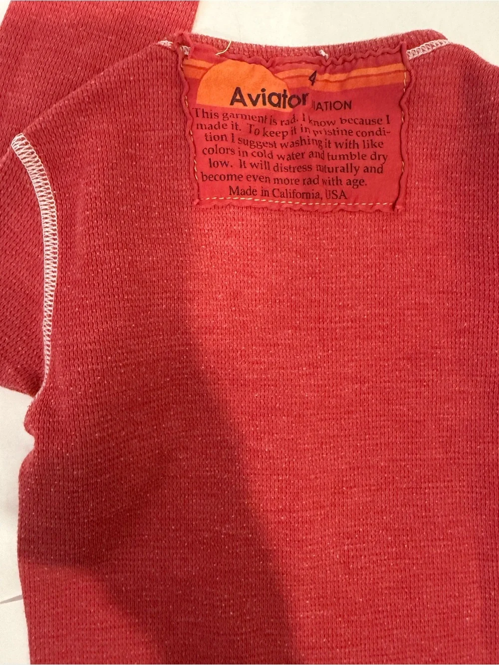 Aviator Nation Red Lightning Top with Gray Logo Joggers